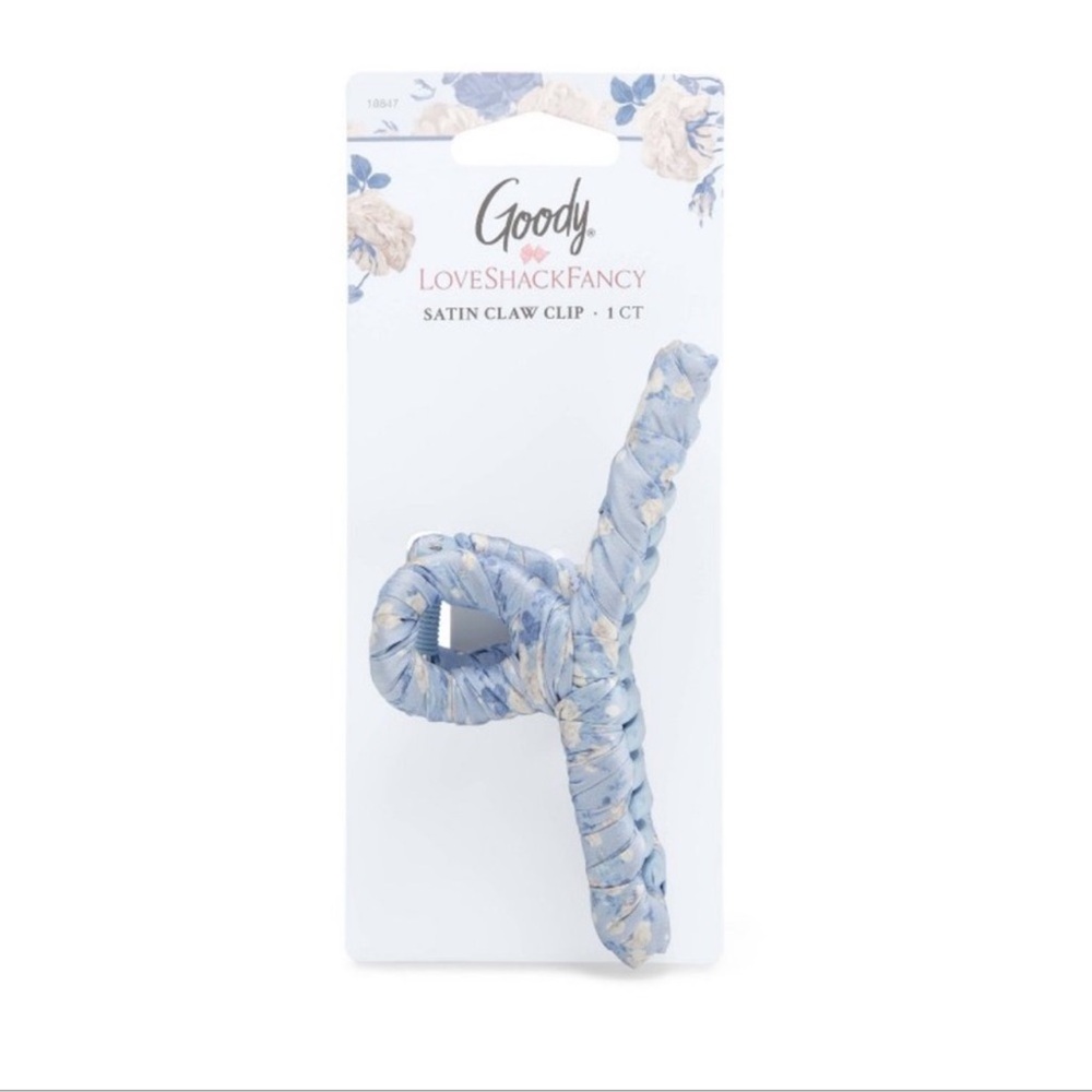 New LoveShackFancy x Goody Blue Floral Hair clip